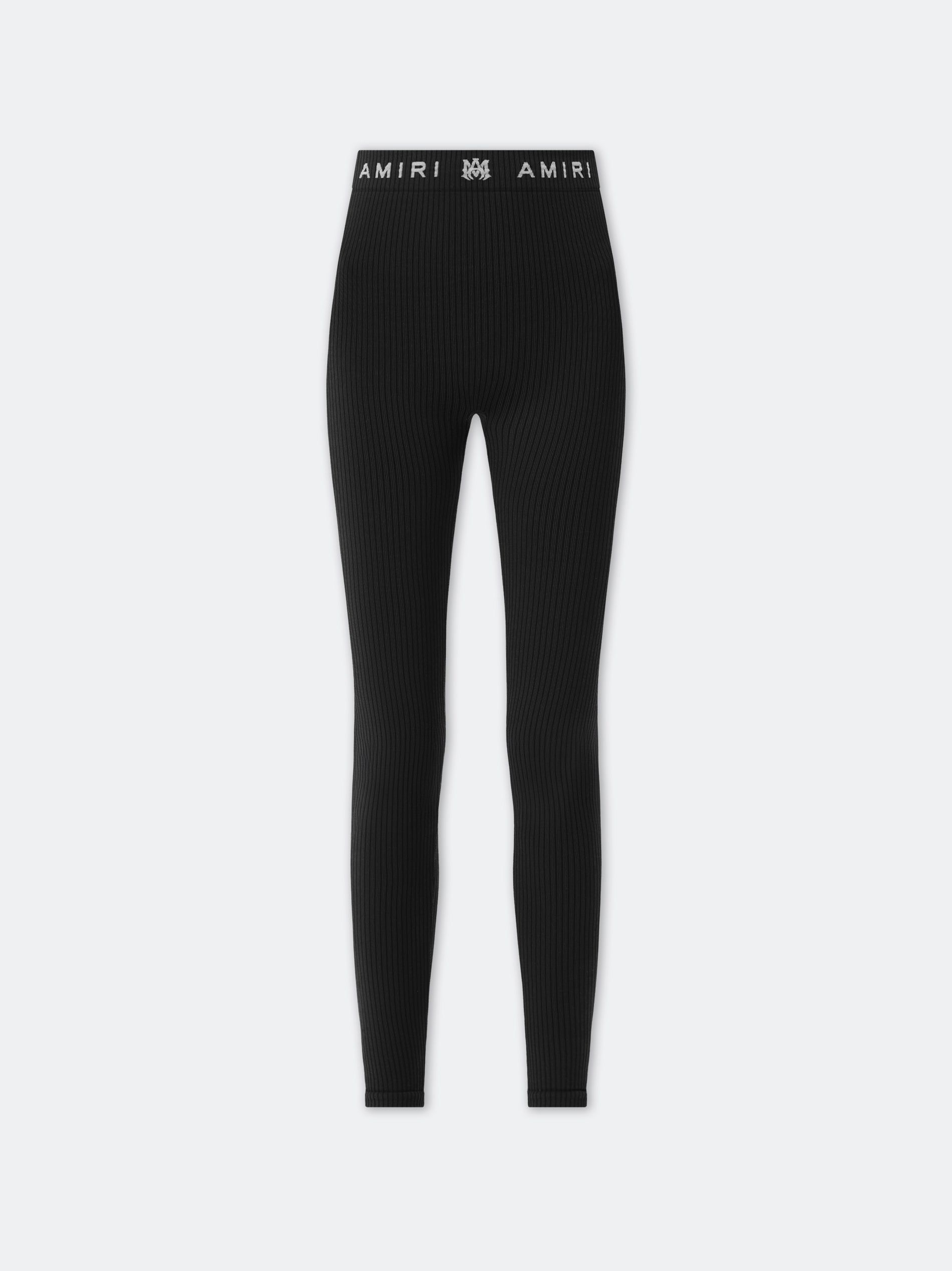Amiri Ma Ribbed Seamless Legging Spor Giyim Kadın Siyah | ASC782915