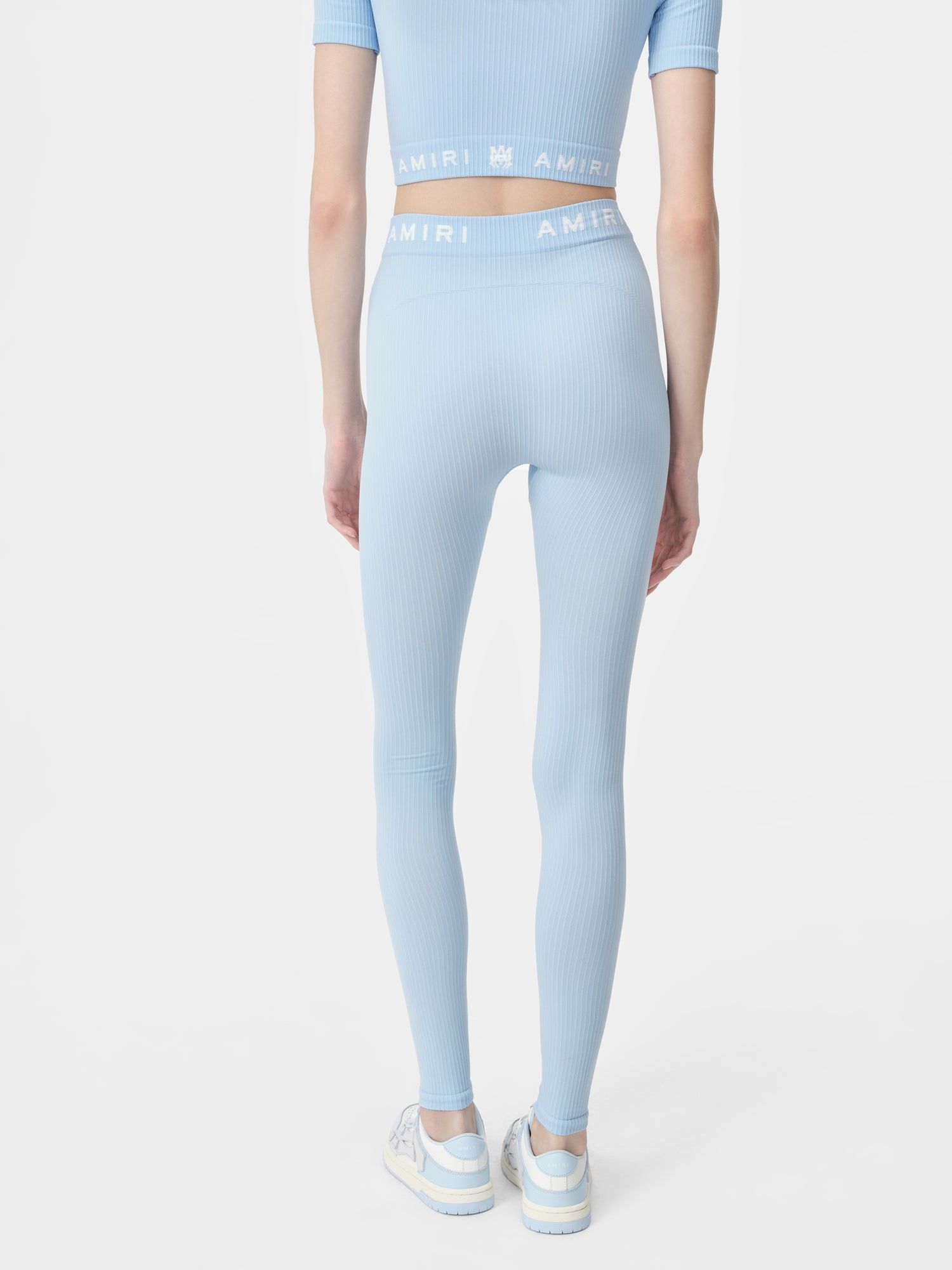 Amiri Ma Ribbed Seamless Legging Spor Giyim Kadın Cerulean | XOF914763