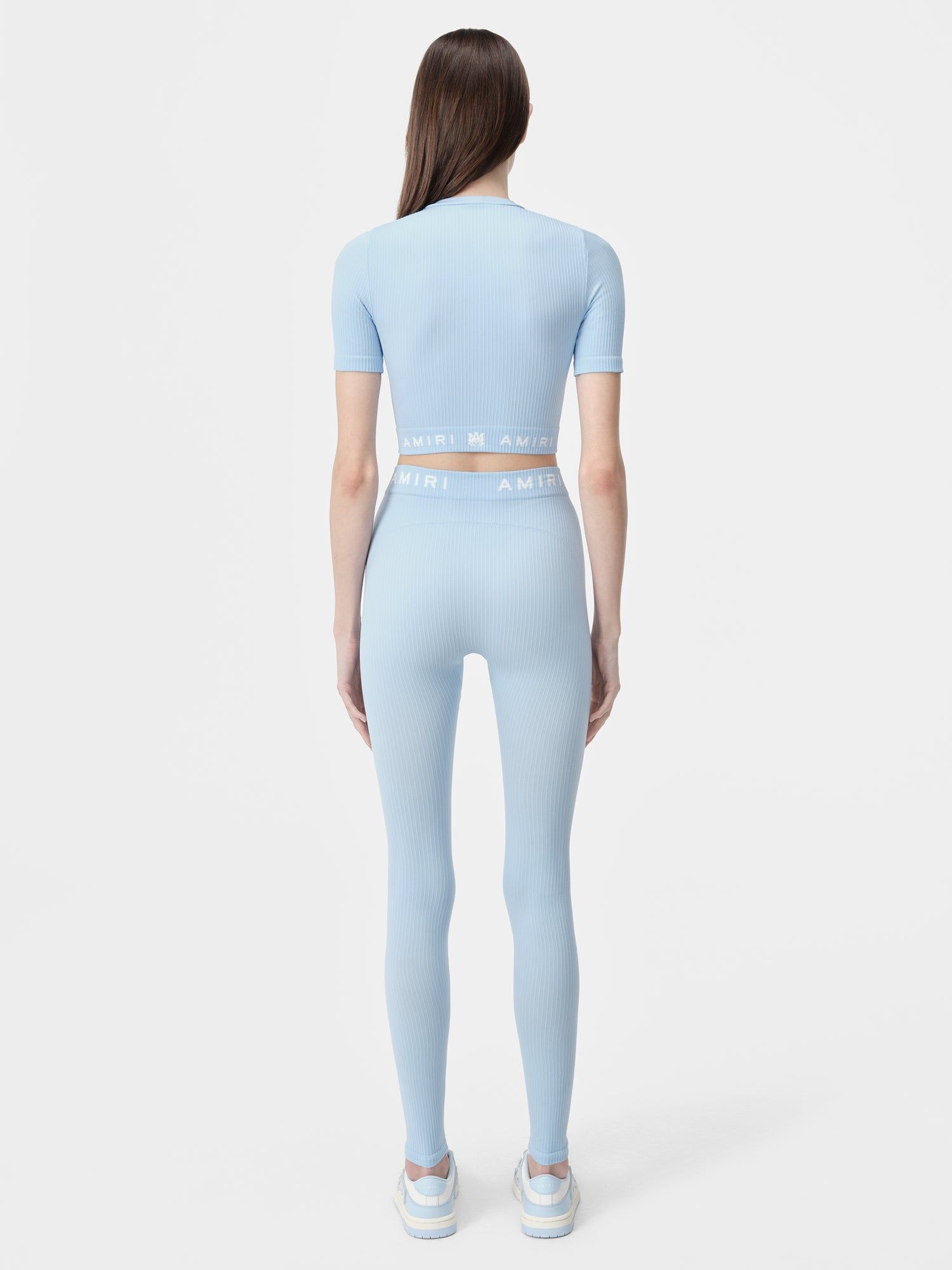 Amiri Ma Ribbed Seamless Legging Spor Giyim Kadın Cerulean | XOF914763