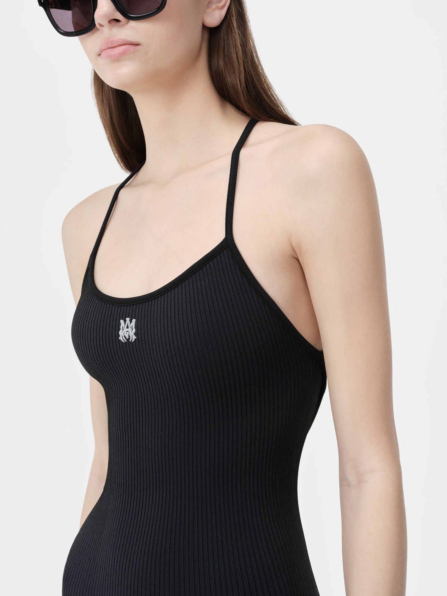 Amiri Ma Ribbed Seamless Romper Spor Giyim Kadın Siyah | ATX752091