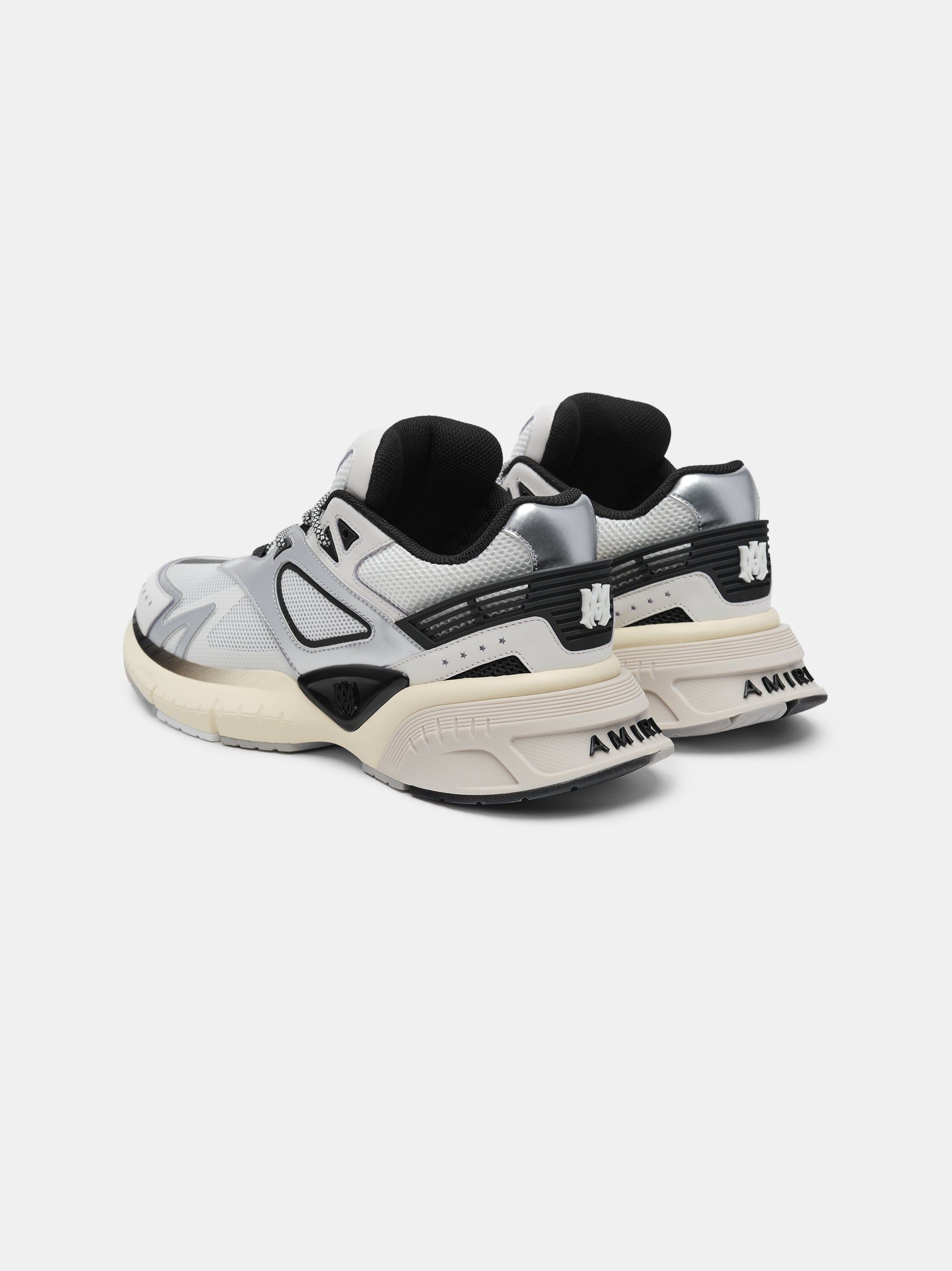 Amiri Ma Runner Spor Ayakkabı Kadın Siyah Beyaz Gümüş | FYV217086