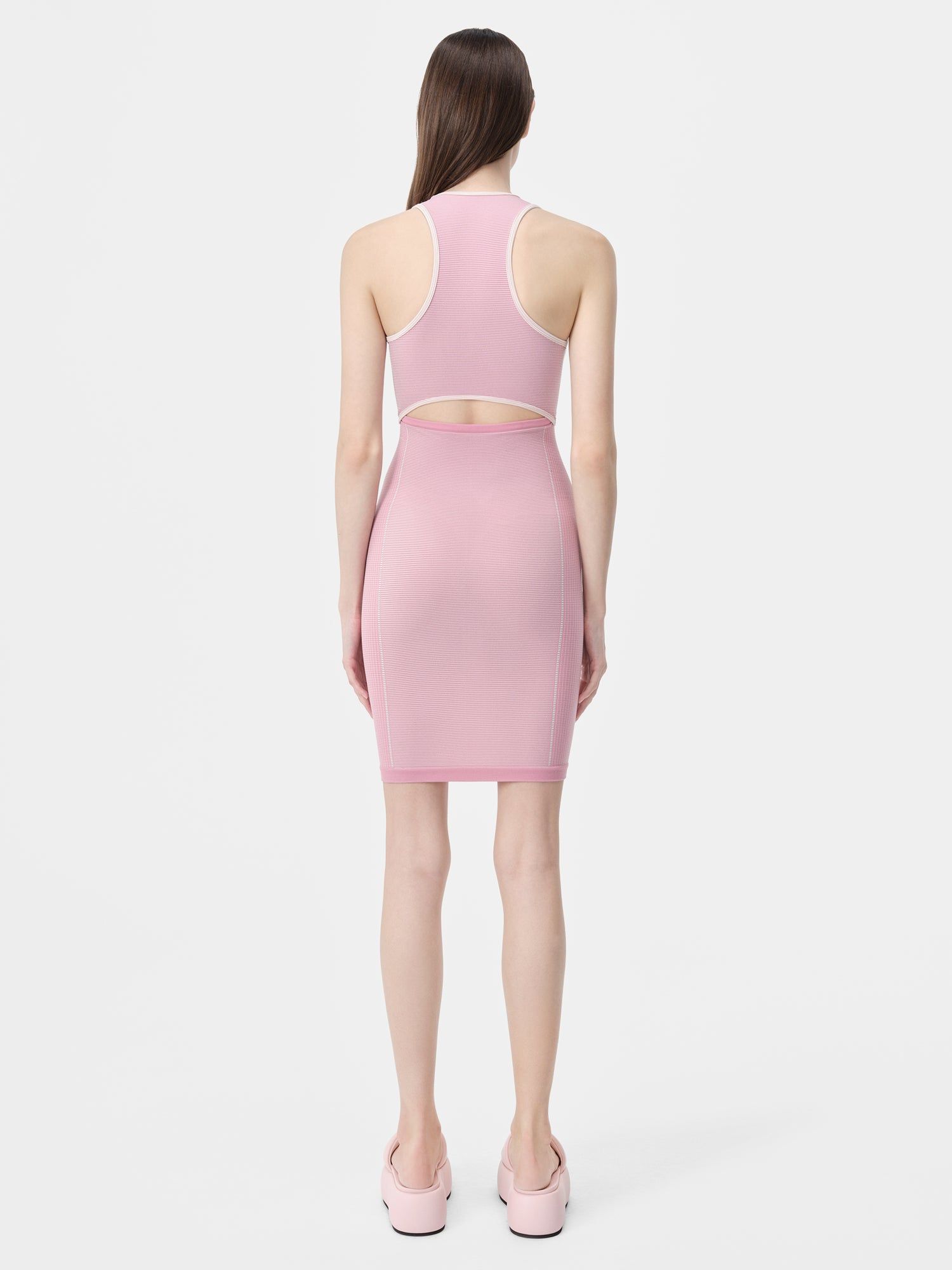 Amiri Ma Seamless Cut-out Mini Dress Spor Giyim Kadın Pembe | VJX345671