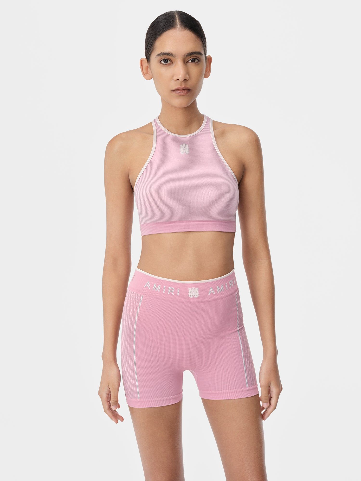 Amiri Ma Seamless Racerback Bra Spor Giyim Kadın Pembe | FDI283607