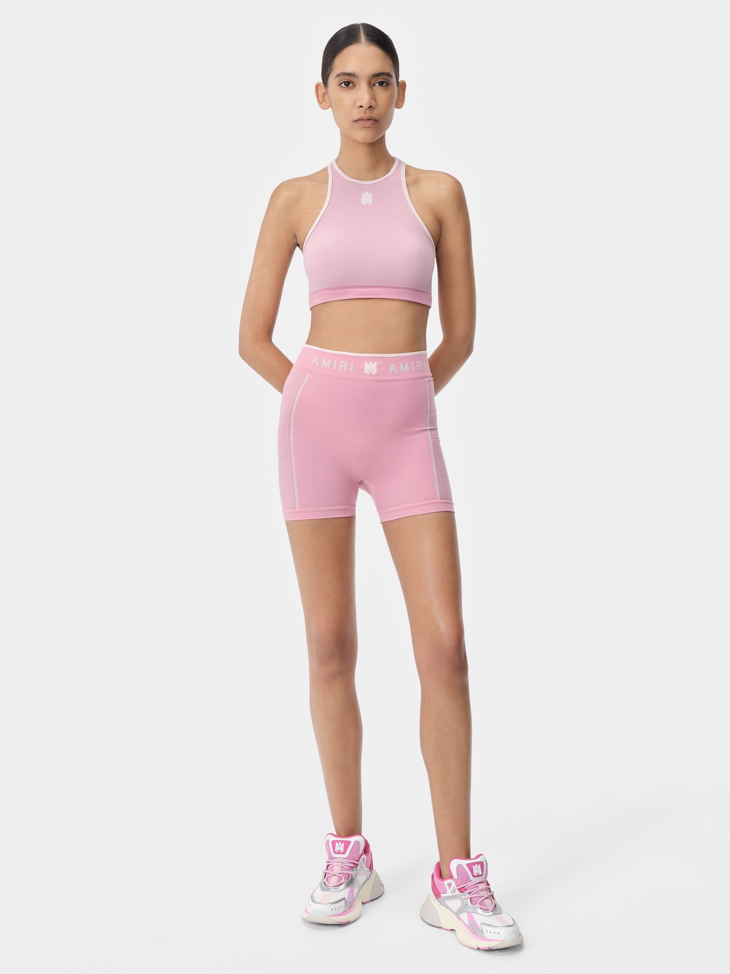 Amiri Ma Seamless Racerback Bra Spor Giyim Kadın Pembe | FDI283607