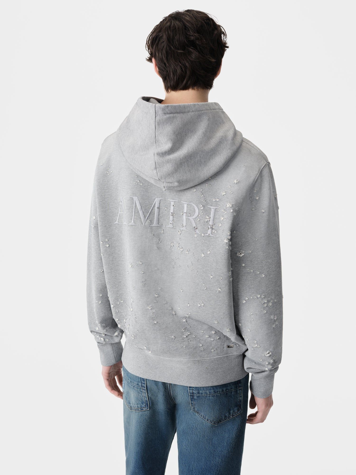 Amiri Ma Shotgun Embroidered Hoodie Tişörtü Erkek Gri | DAJ039852