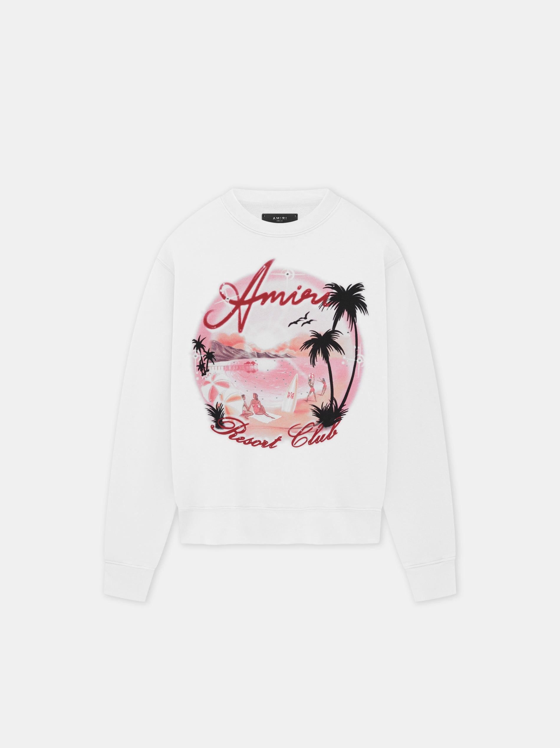 Amiri Paradise Airbrush Crew Tişörtü Erkek Beyaz | GHX470832