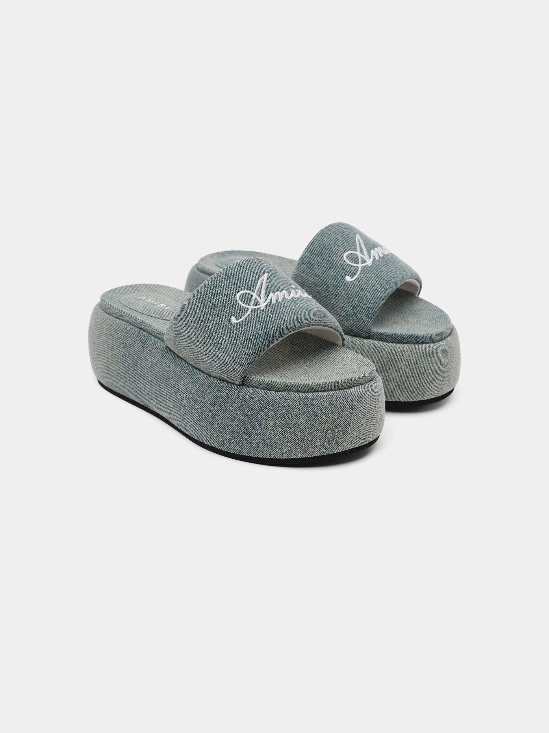 Amiri Platform Denim Sandal Sandalet Kadın Indigo | LHS589602