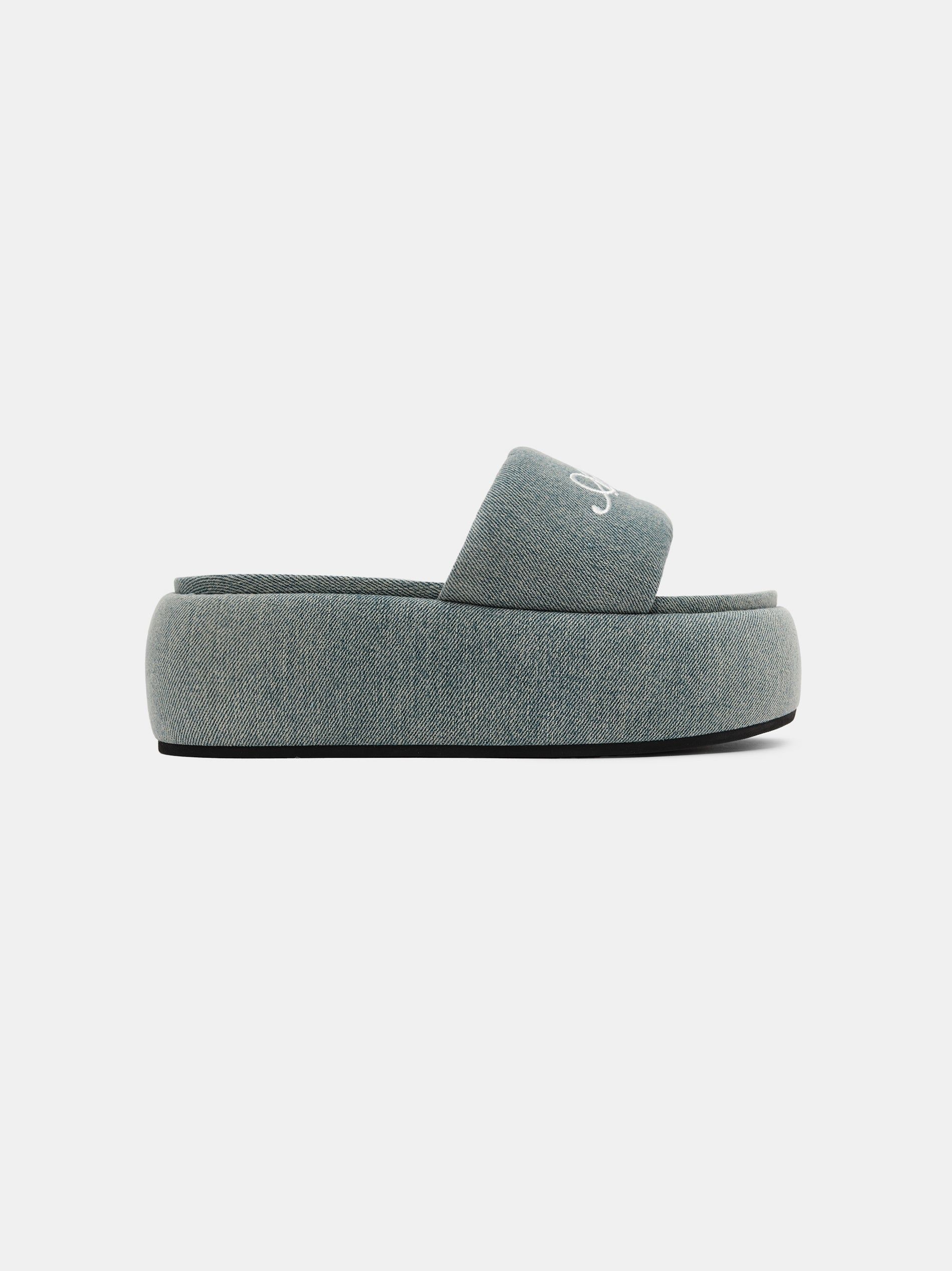Amiri Platform Denim Sandal Sandalet Kadın Indigo | LHS589602