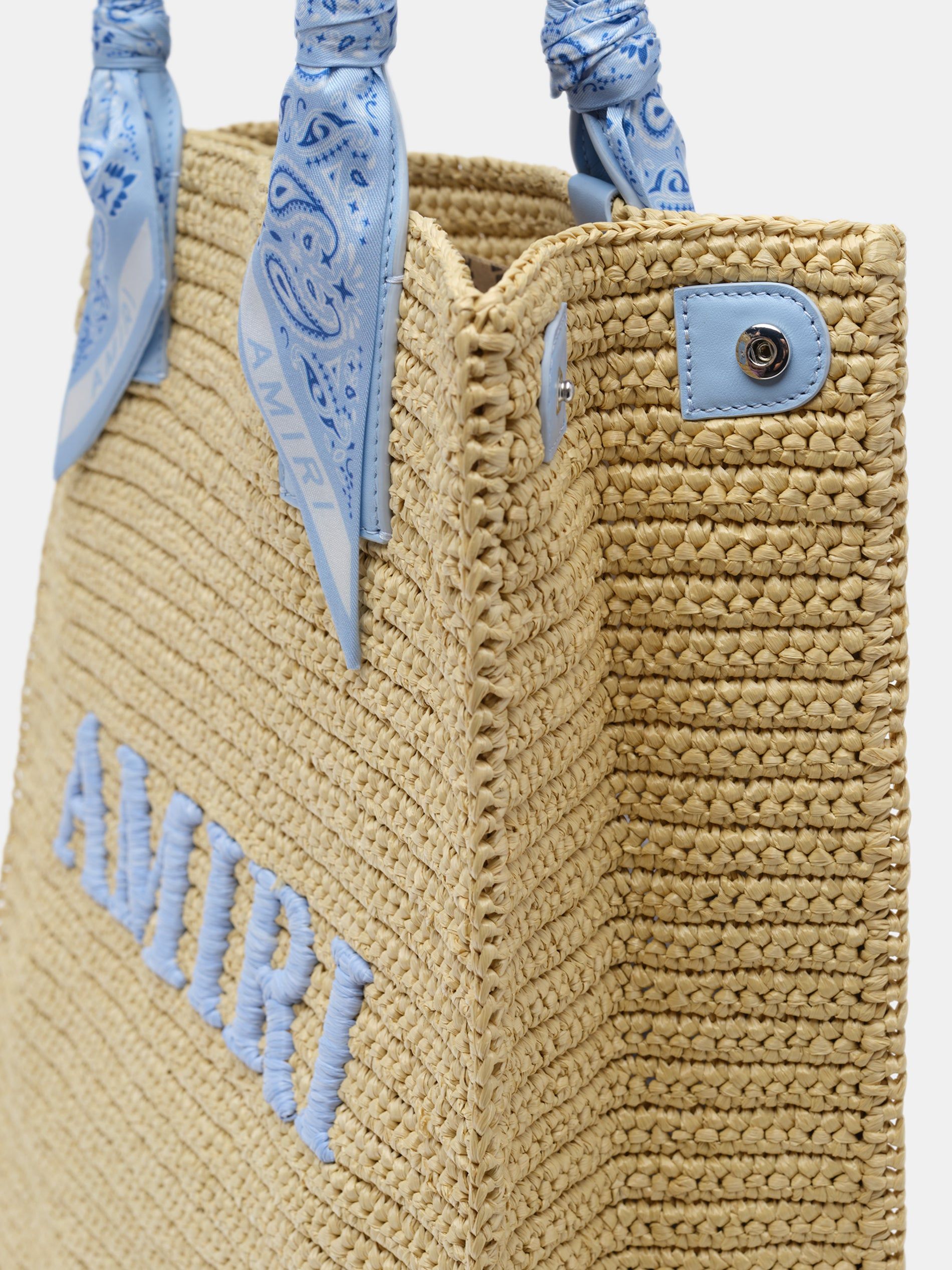 Amiri Raffia Tote Çantası Erkek Mavi | BCO720964