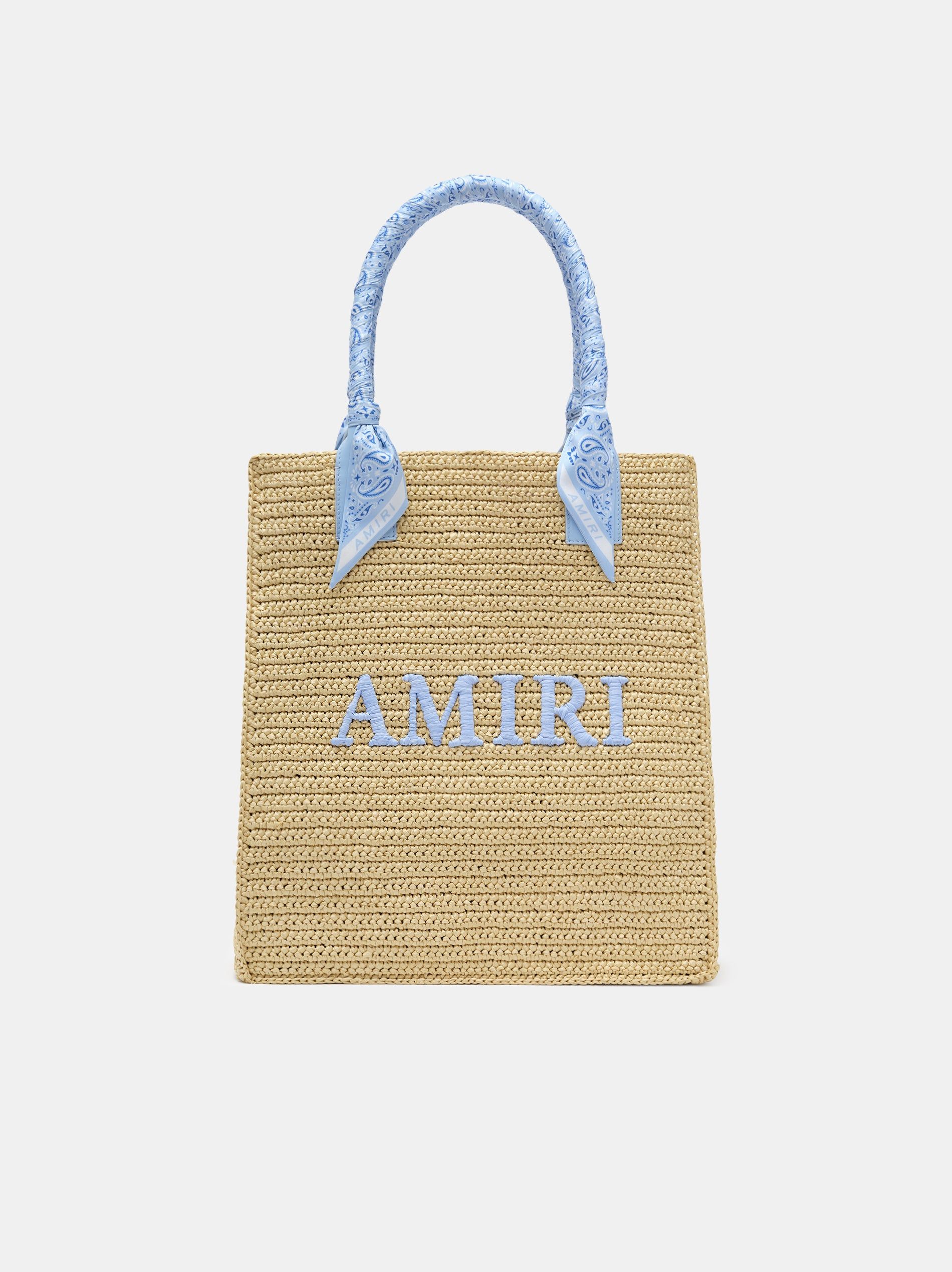 Amiri Raffia Tote Çantası Erkek Mavi | BCO720964