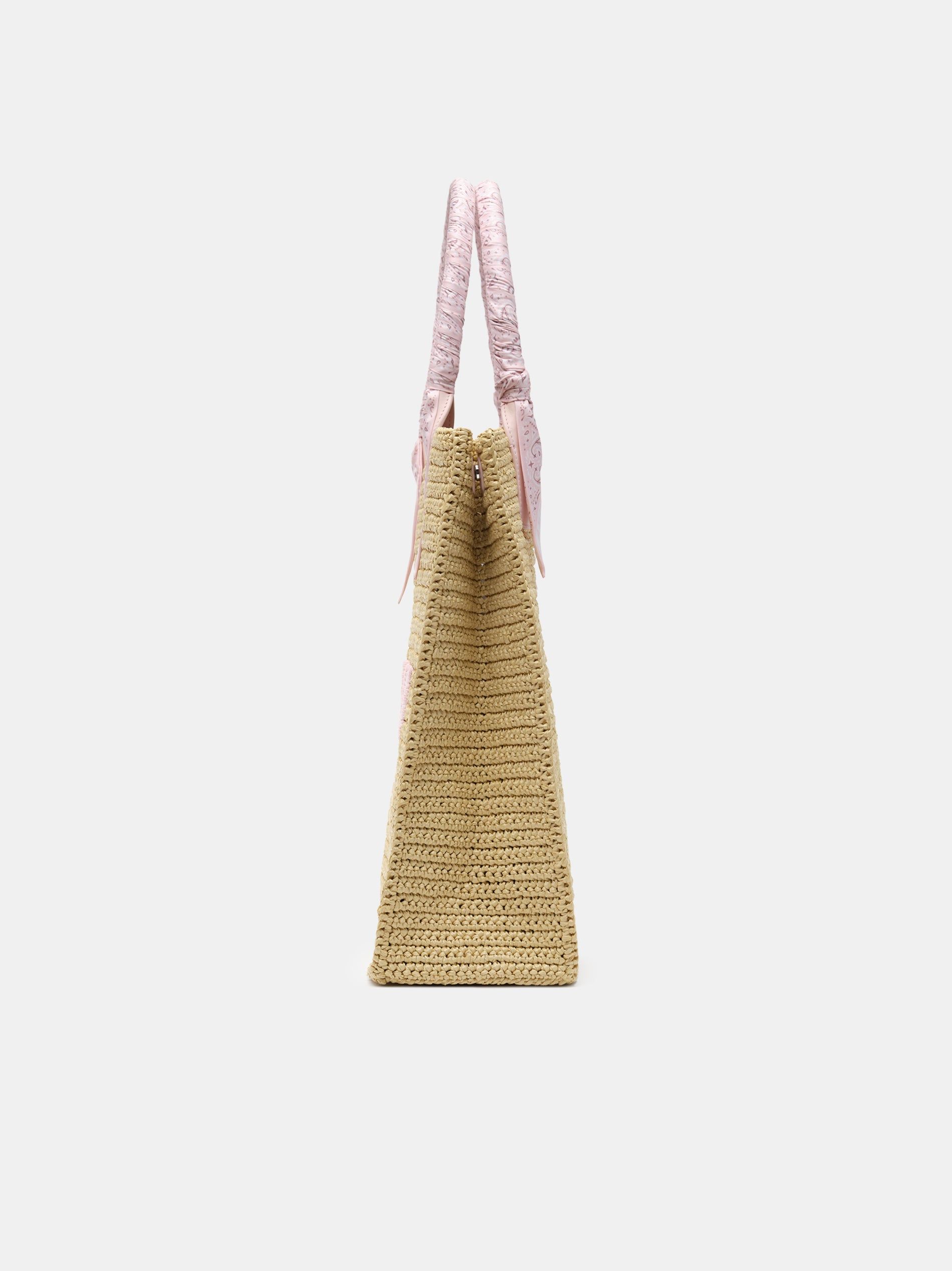 Amiri Raffia Tote Çantası Erkek Pembe | IWD102359