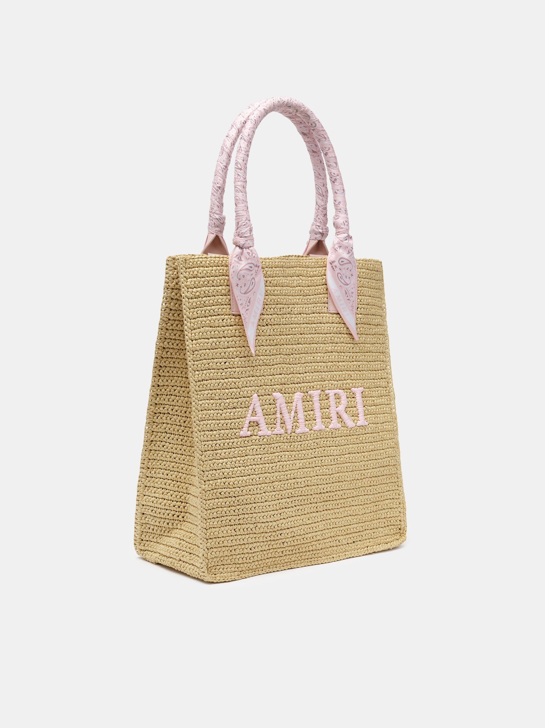 Amiri Raffia Tote Çantası Erkek Pembe | IWD102359
