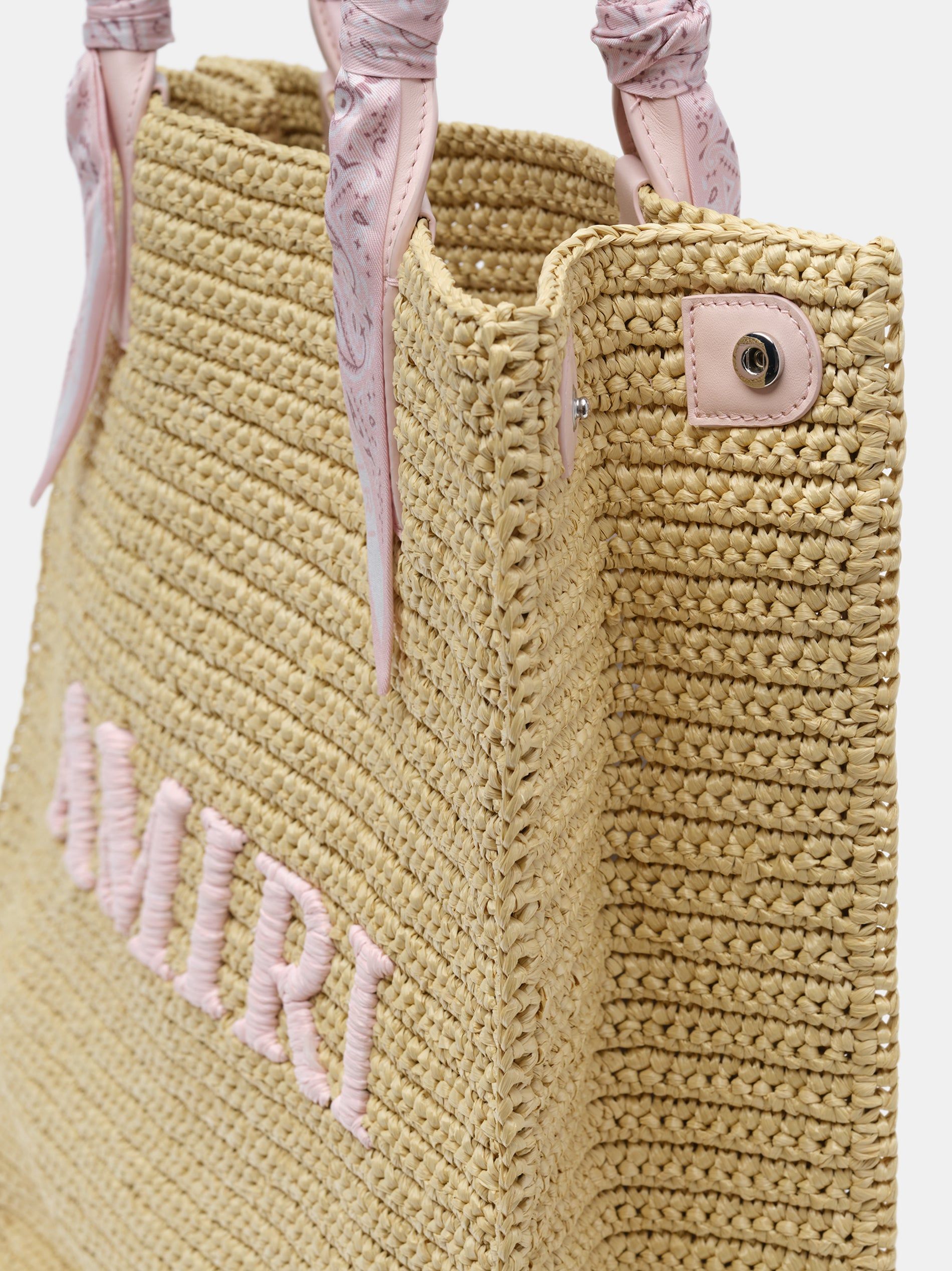 Amiri Raffia Tote Çantası Erkek Pembe | IWD102359