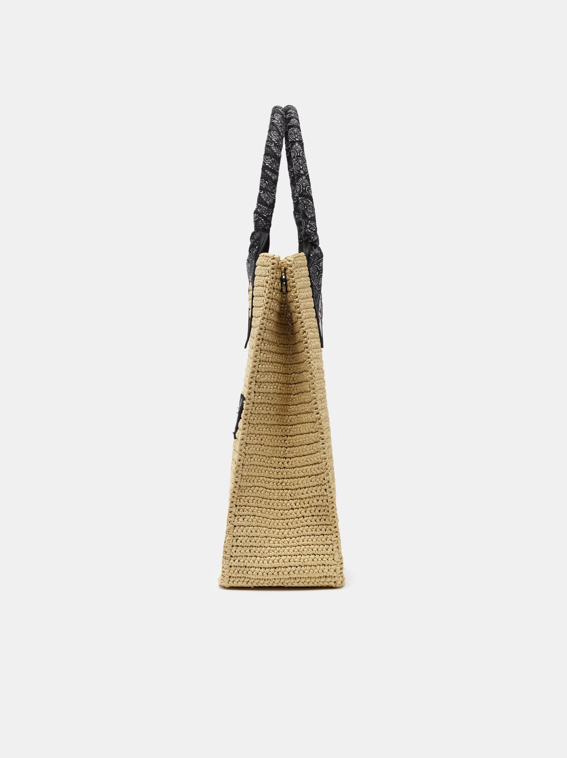 Amiri Raffia Tote Çantası Erkek Siyah | JQF072619
