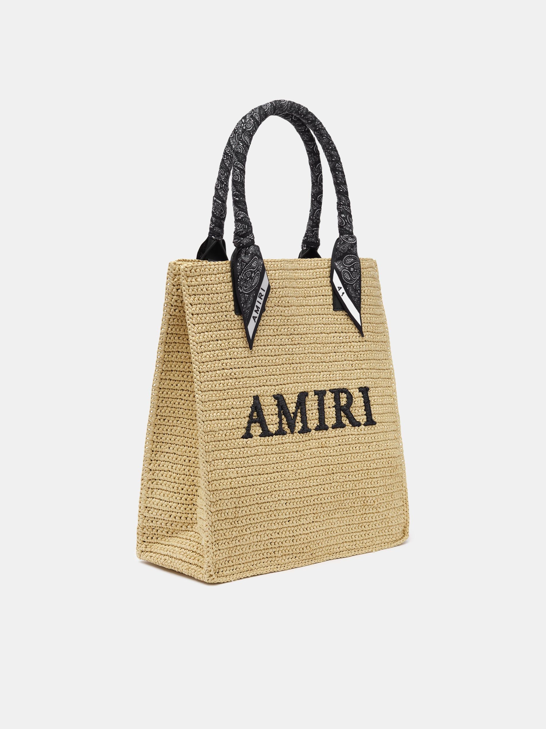 Amiri Raffia Tote Çantası Erkek Siyah | JQF072619