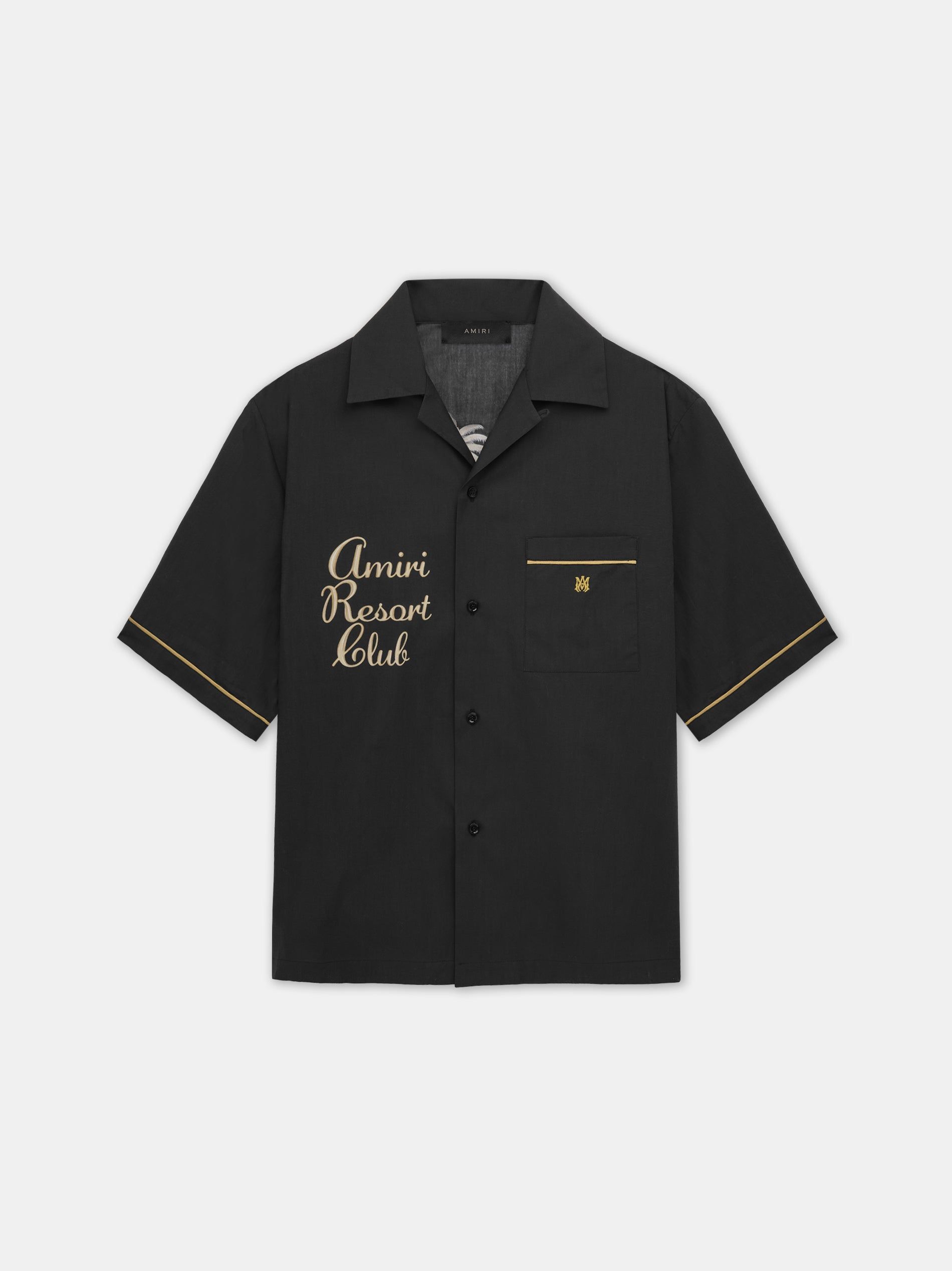 Amiri Resort Club Embroidered Shirt Gömlek Erkek Siyah | AQO985206