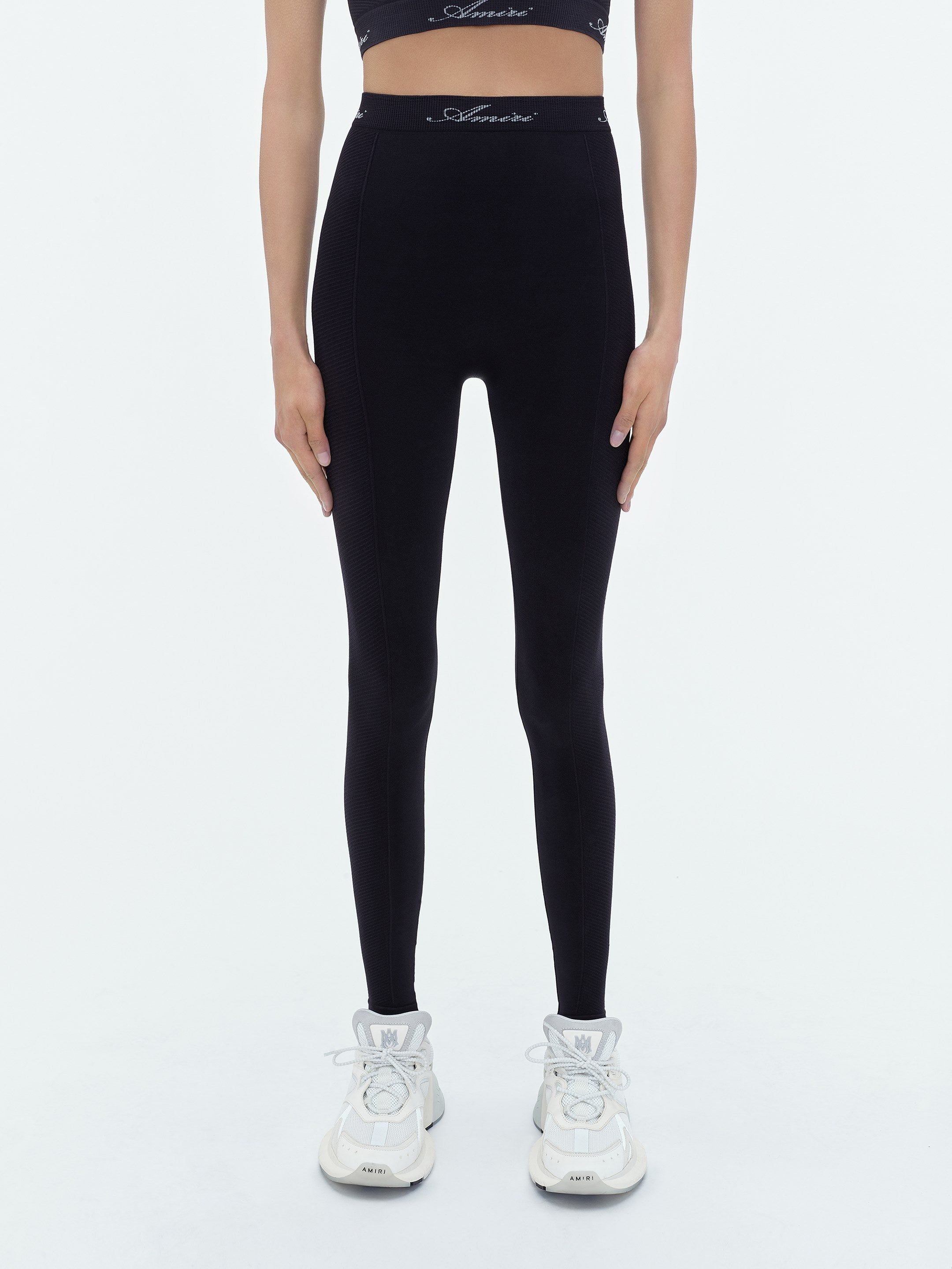 Amiri Seamless Leggings Spor Giyim Kadın Siyah | RWA849021