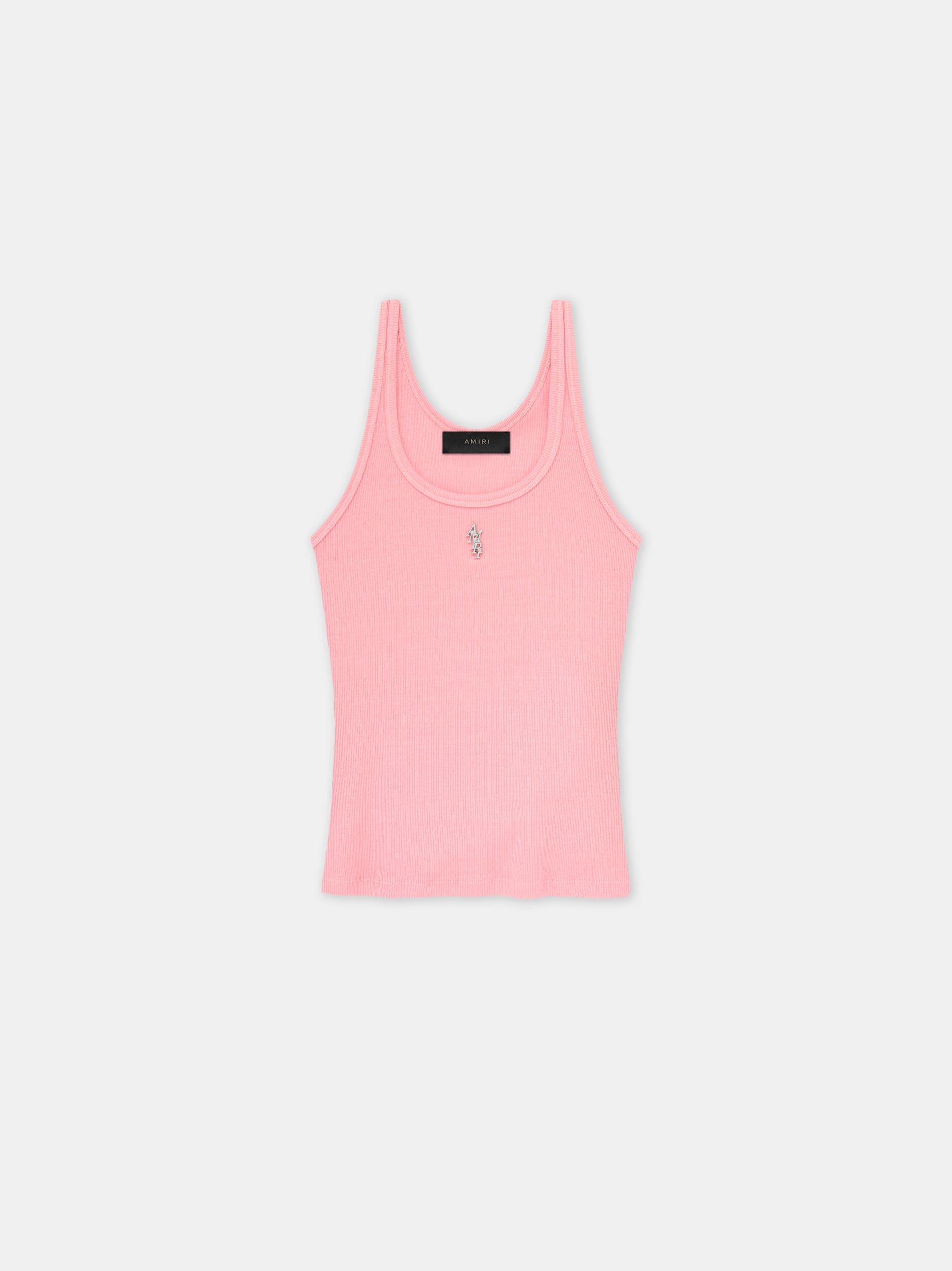 Amiri Stacked Ribbed Tank Tişört Kadın Pembe | EGT638247