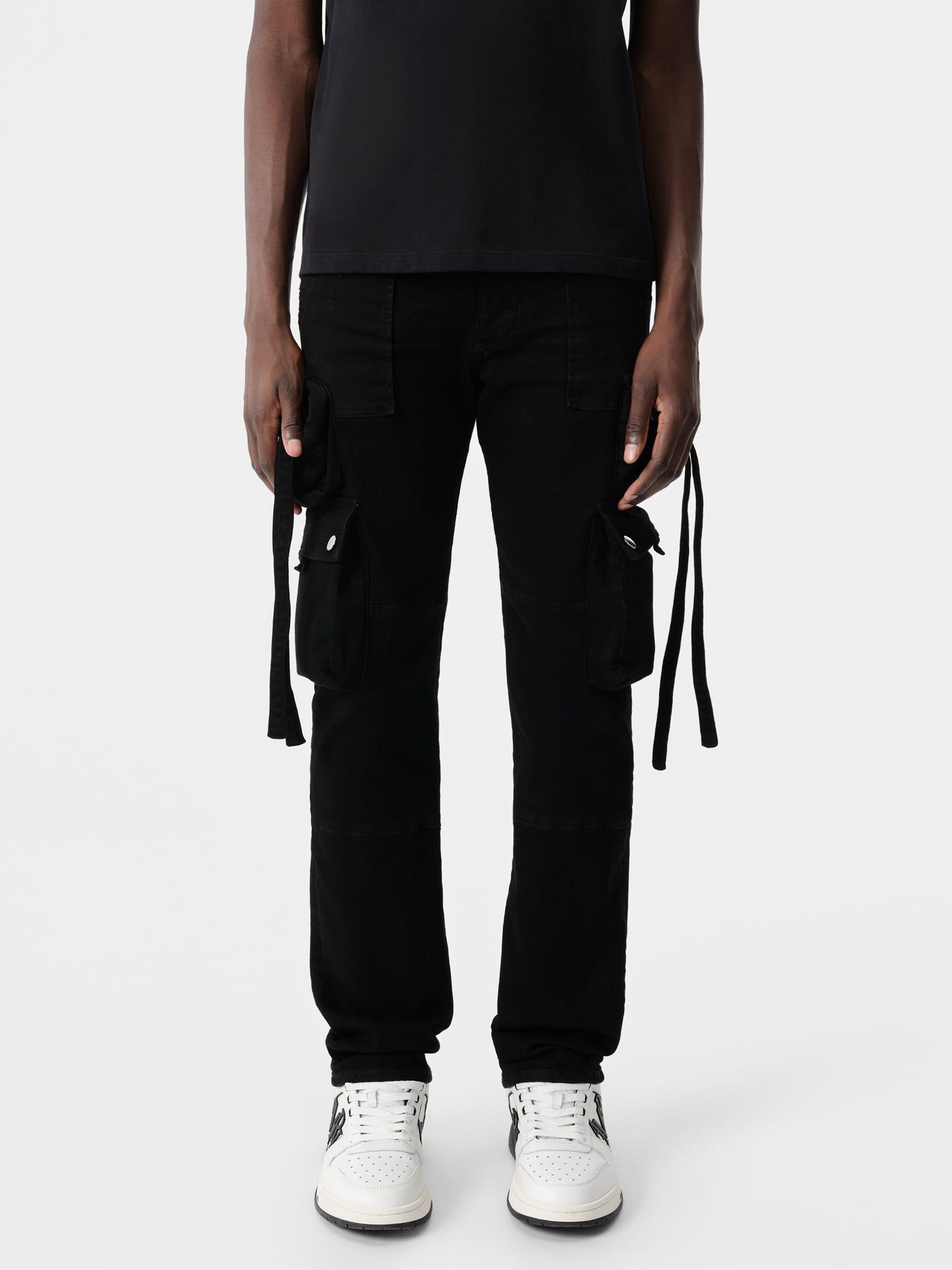 Amiri Tactical Cargo Denim Erkek Siyah | RXO570138
