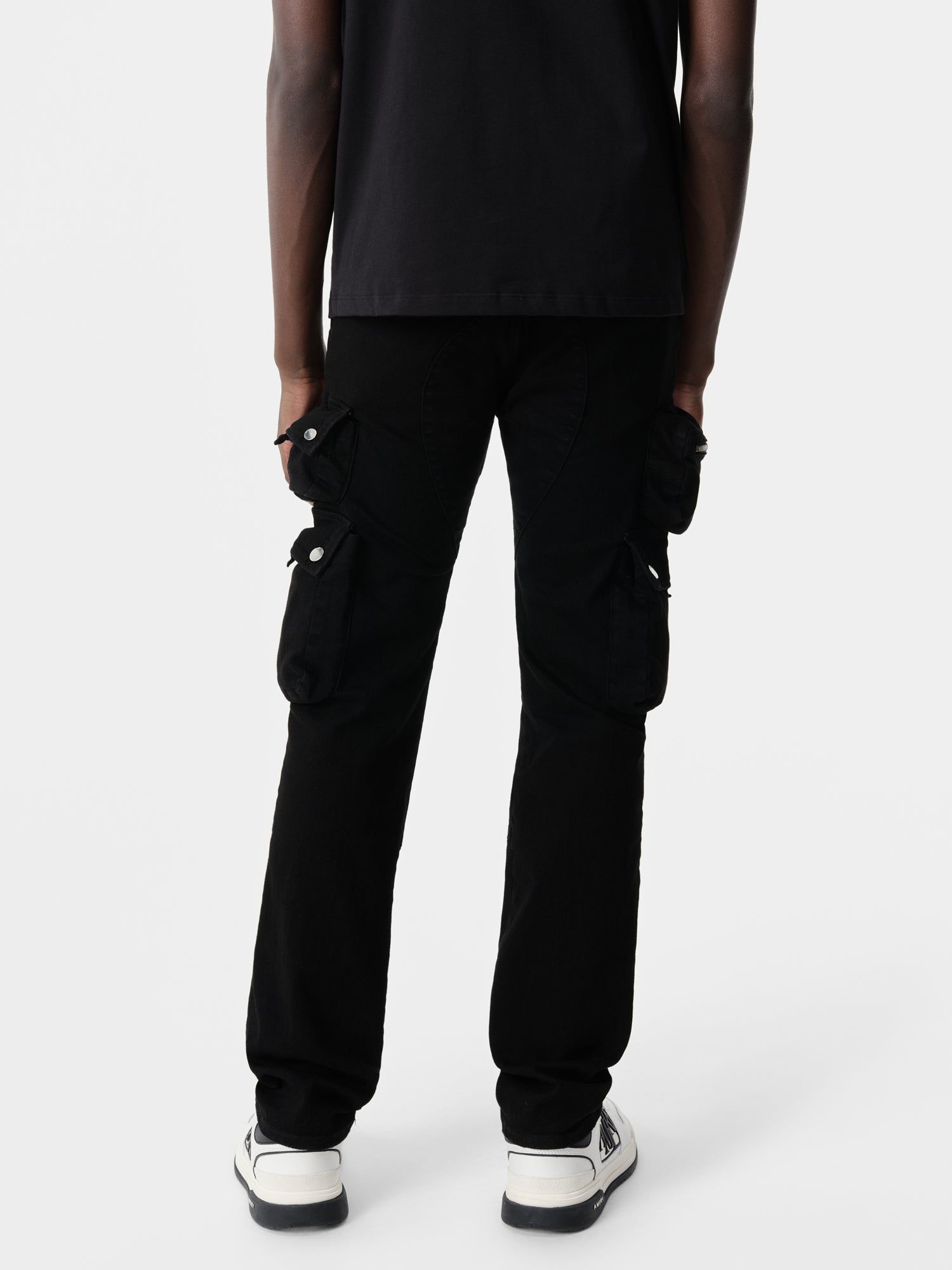 Amiri Tactical Cargo Denim Erkek Siyah | RXO570138