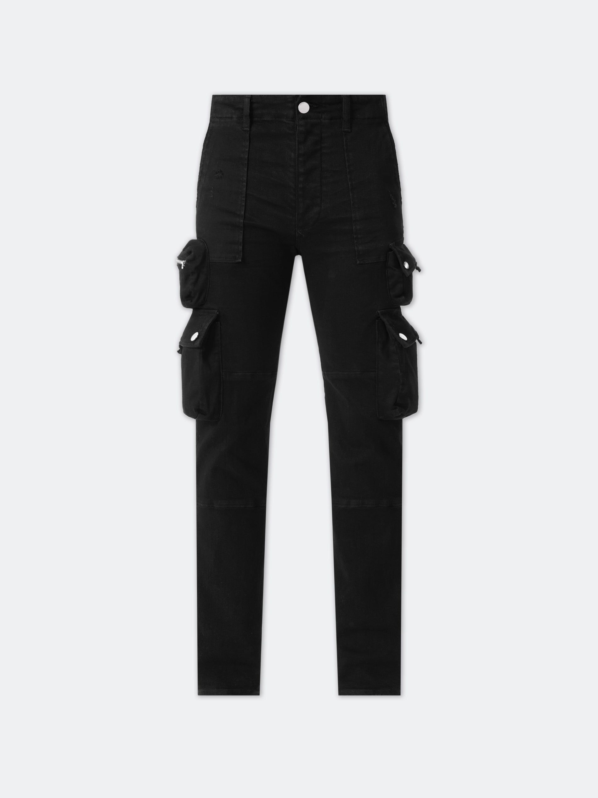 Amiri Tactical Cargo Denim Erkek Siyah | RXO570138