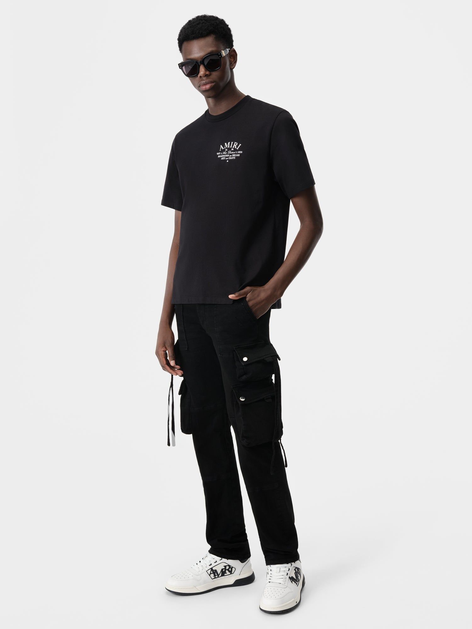 Amiri Tactical Cargo Denim Erkek Siyah | RXO570138