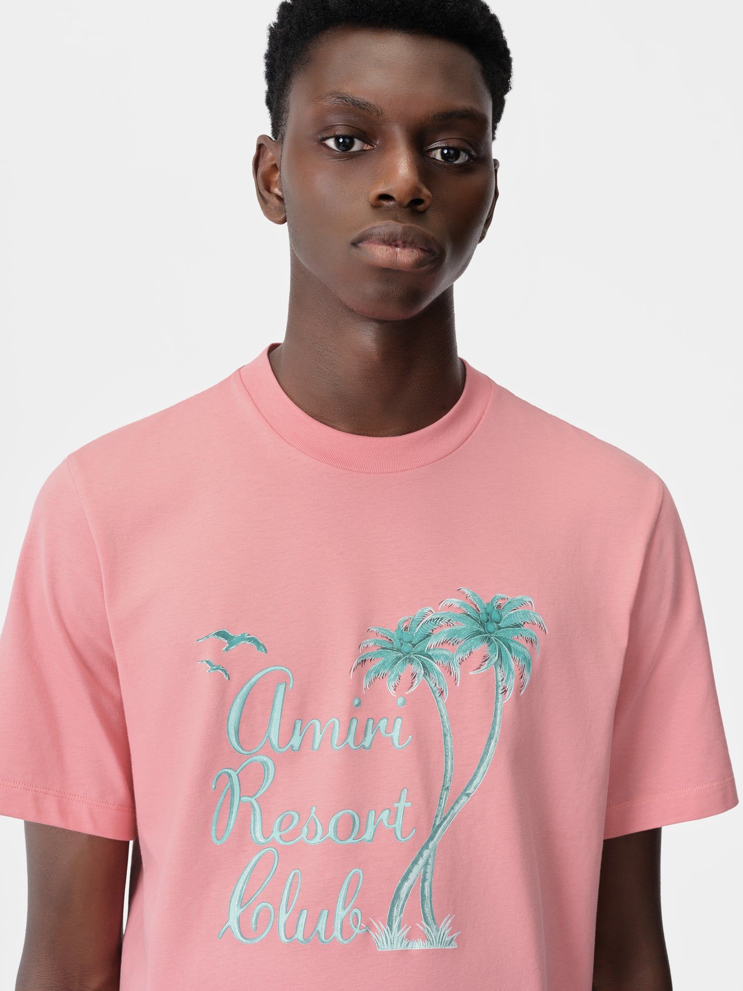 Amiri Twisted Palms Tee Tişört Erkek Pembe | MNV520314