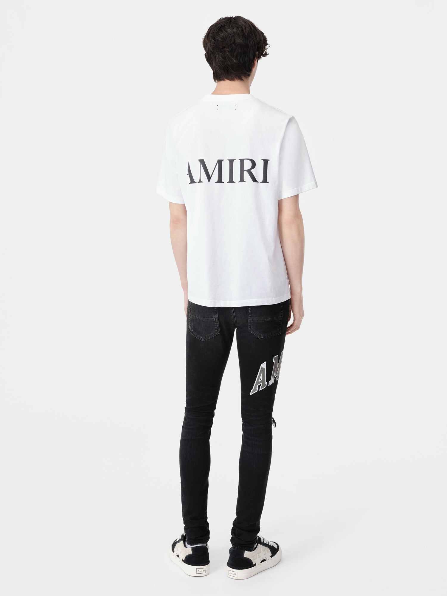 Amiri Varsity Logo Repair Jean Denim Erkek Siyah | HTG806392