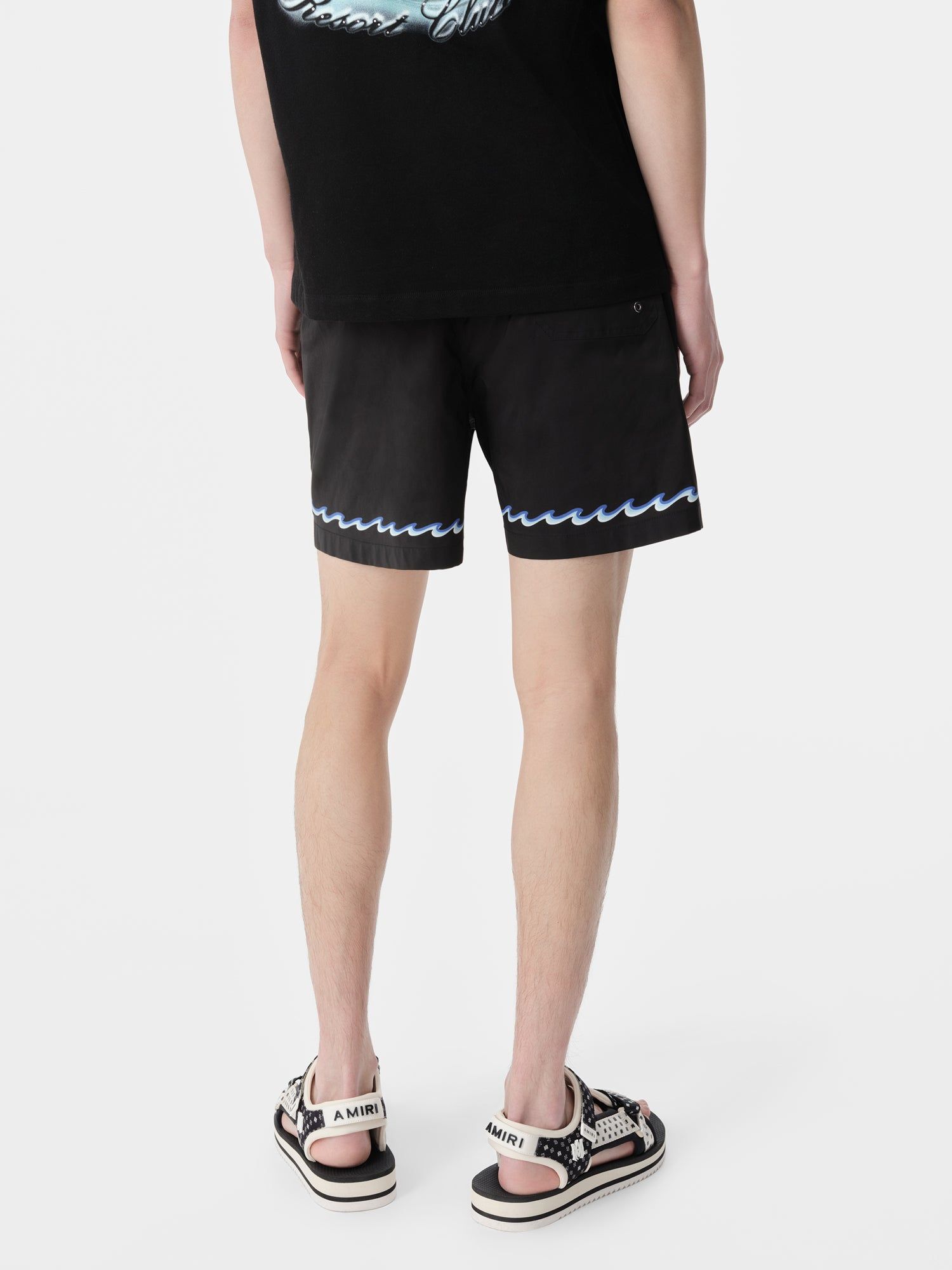 Amiri Wave Swim Trunk Mayo Erkek Siyah | DBE437289