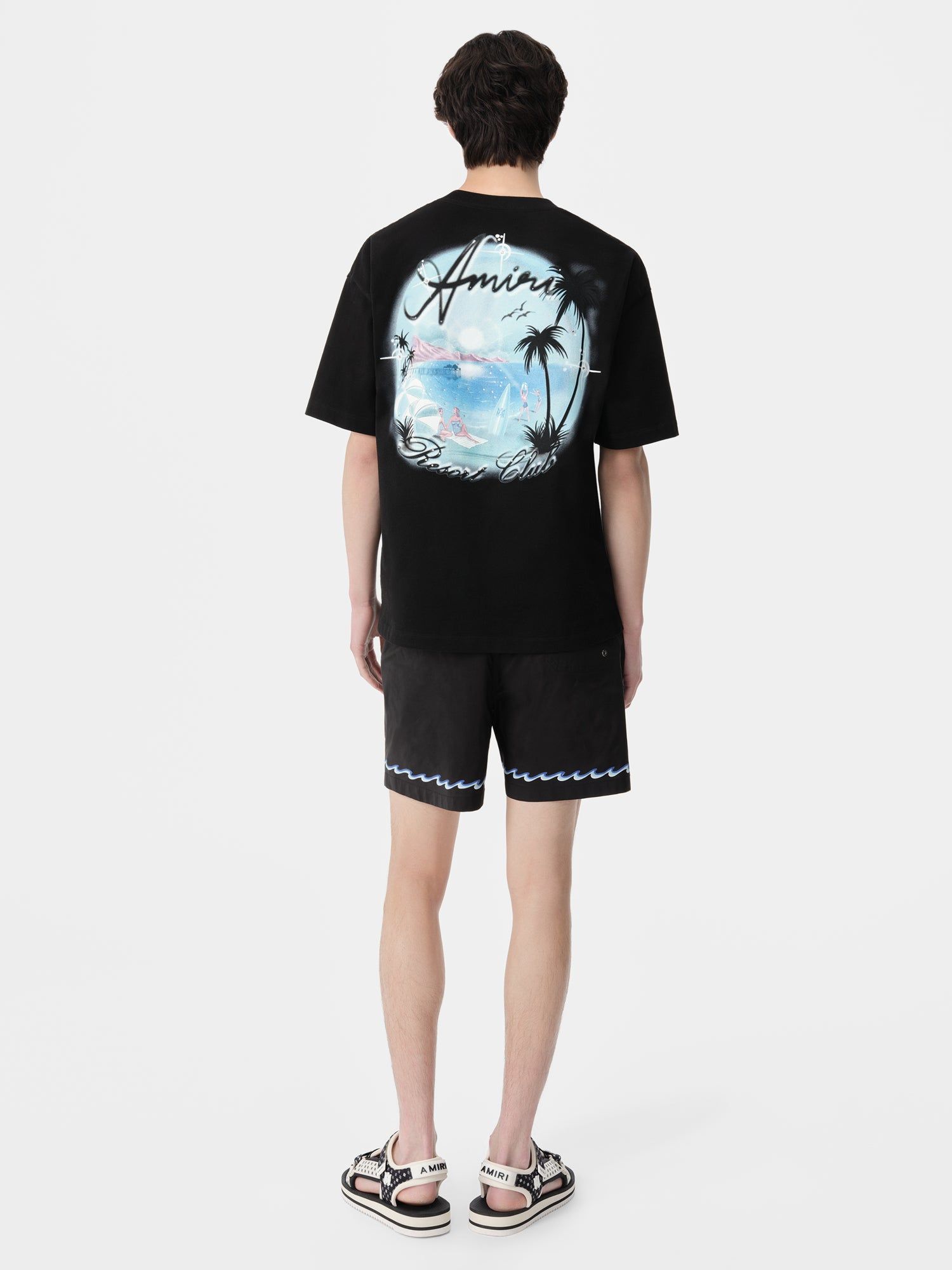 Amiri Wave Swim Trunk Mayo Erkek Siyah | DBE437289