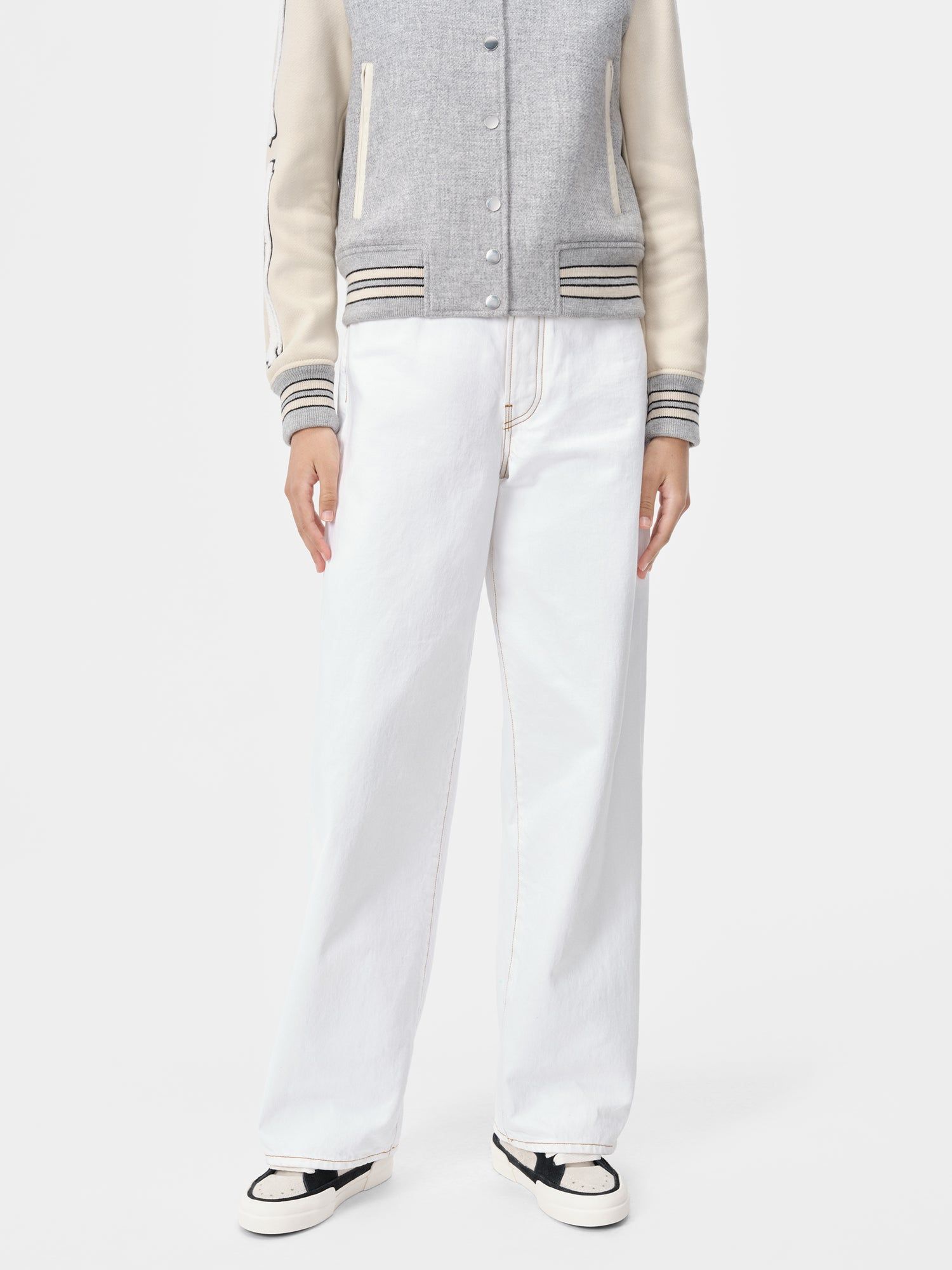 Amiri Wide Straight Jean Pantolon Kadın Beyaz | ZHC419872