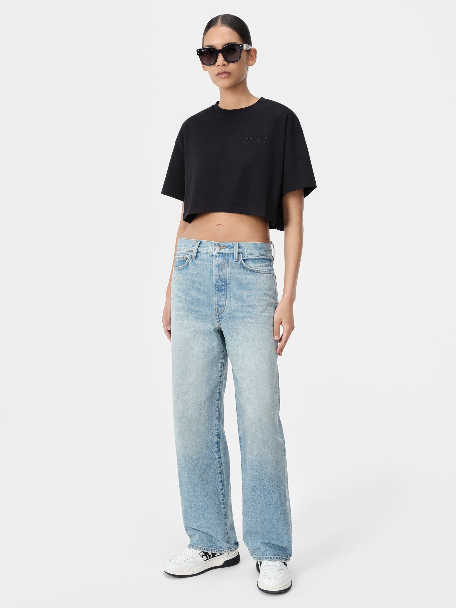 Amiri Wide Straight Jean Pantolon Kadın Mavi | NGM621384